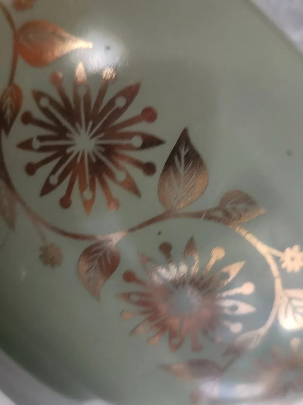 Pyrex green medallion Cinderella 443